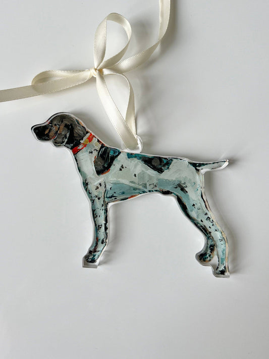 Chelsea McShane Art - German Short-haired Pointer Standing Ornament