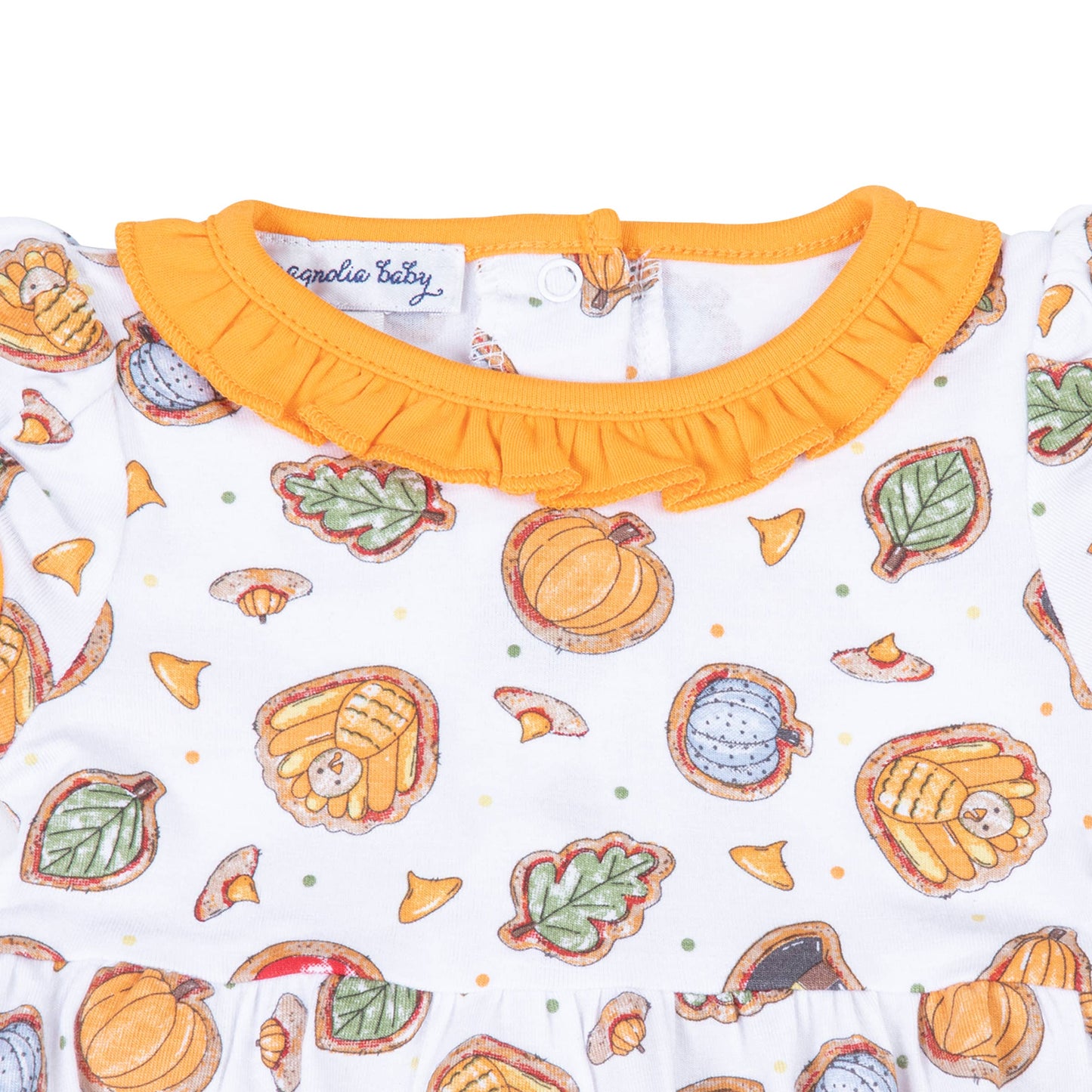 Gobble, Gobble Cookies Orange Printed S/S Girl Bubble