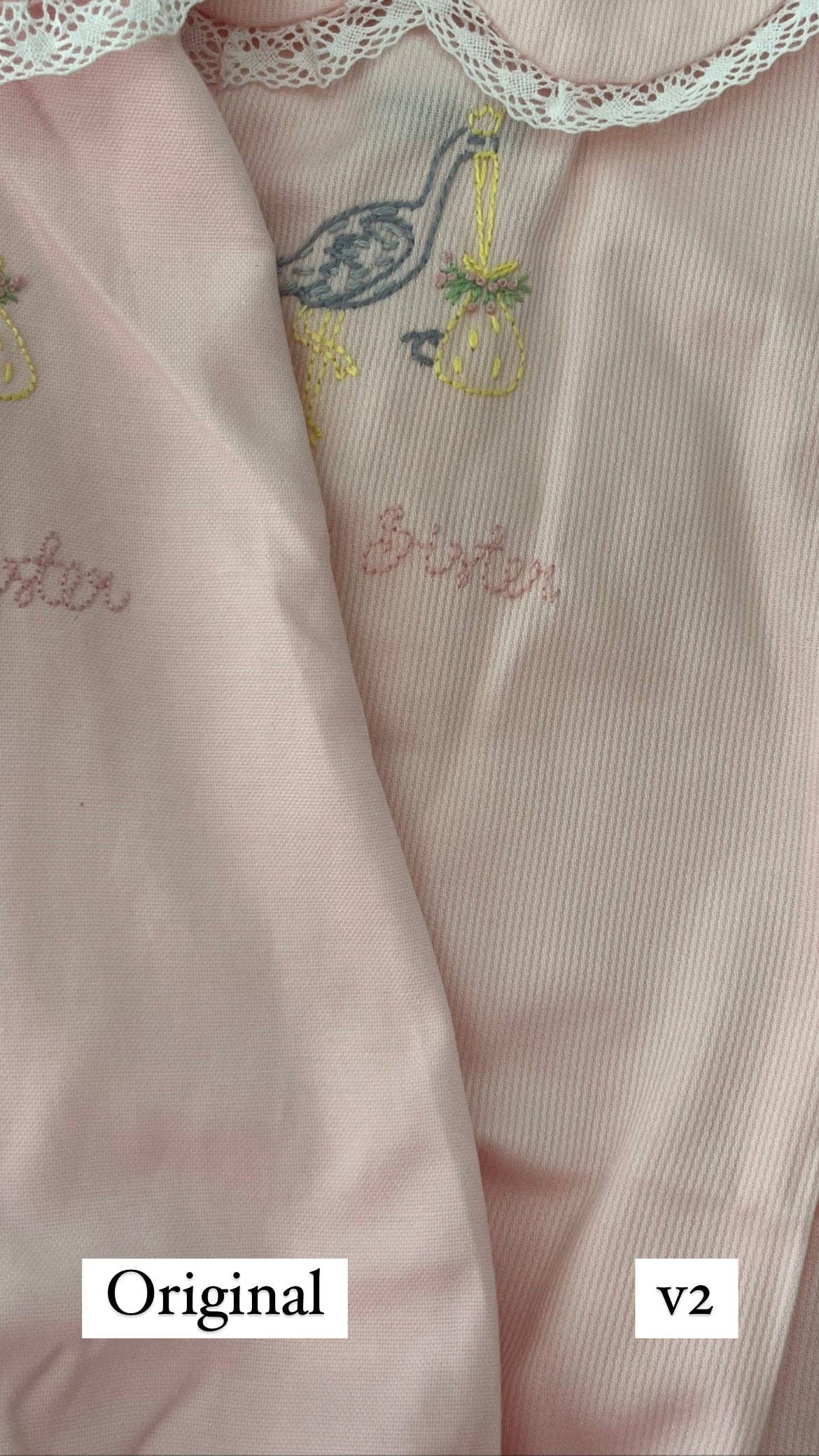 Baby Sister Embroidered Bubble