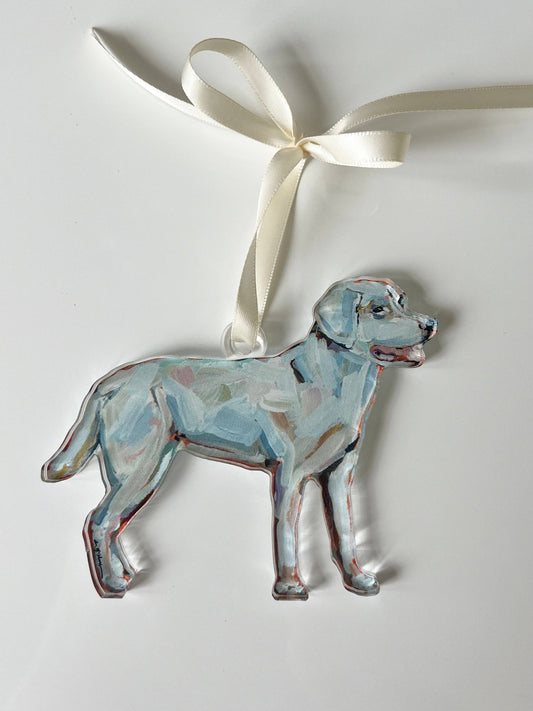 Chelsea McShane Art - White Lab Ornament