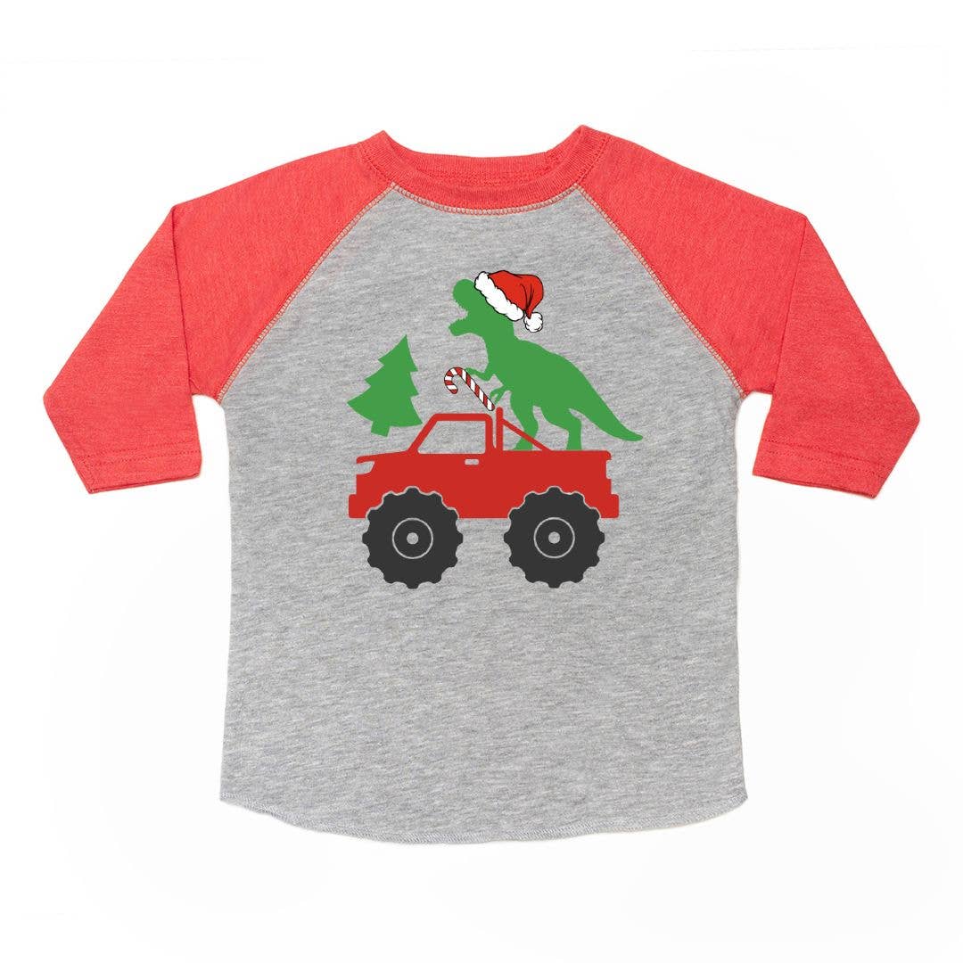 Sweet Wink Santa Dino Monster Truck Tee