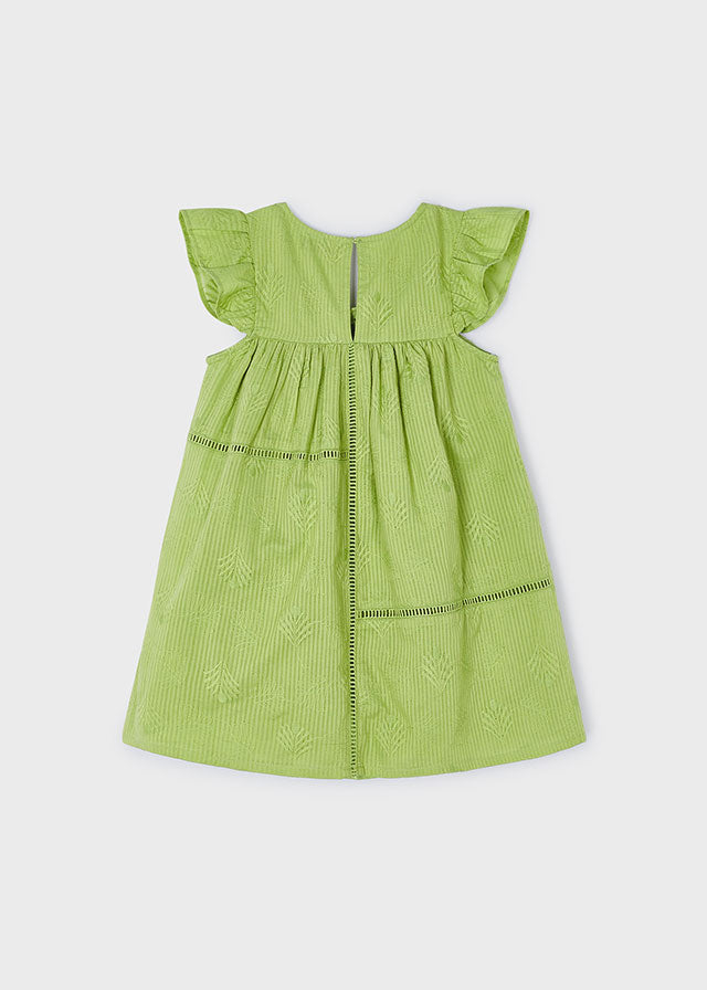 Embroidered Dress - Apple Green or Pomegranate Red