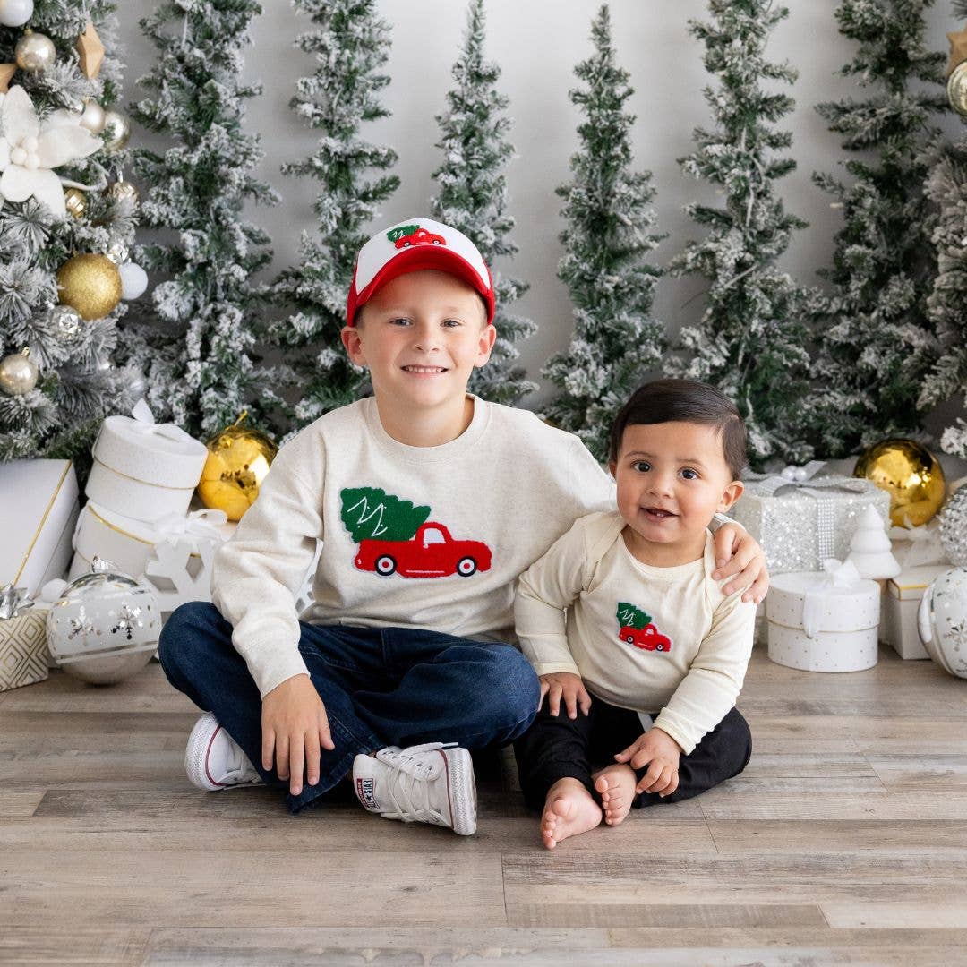 Christmas Truck Long Sleeve Bodysuit