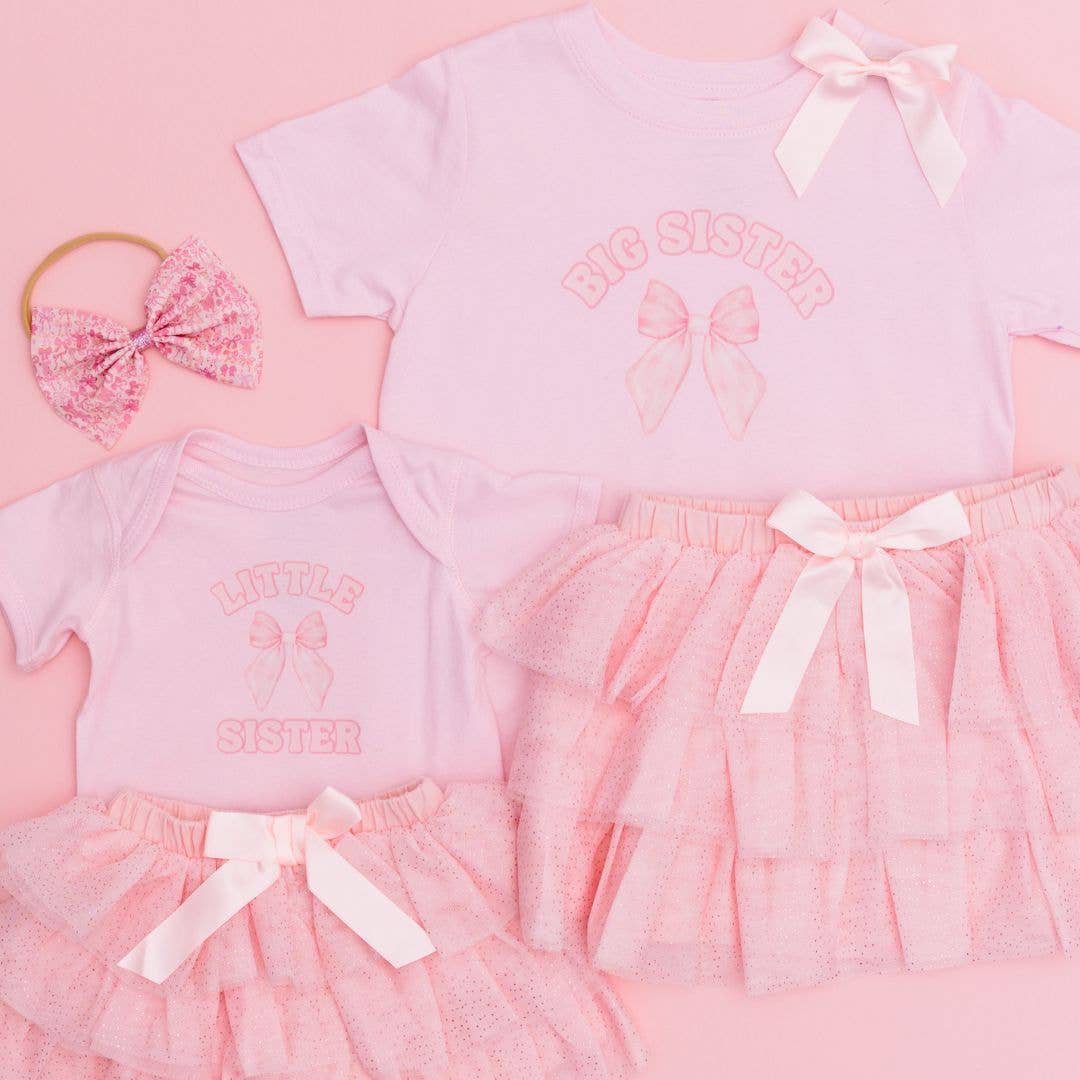 Little Sister Bow Short Sleeve Bodysuit