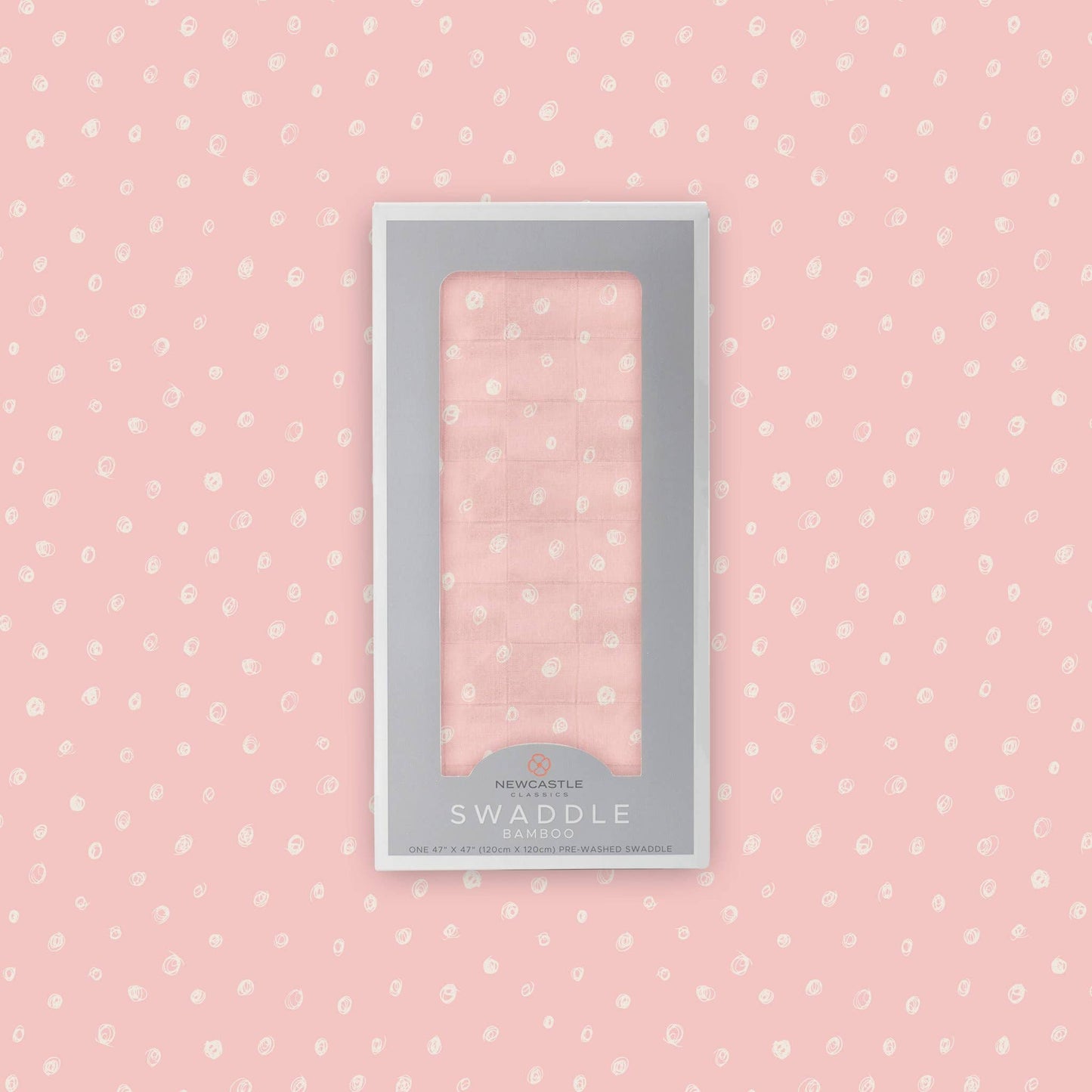 Pink Pearl Polka Dot Bamboo Swaddle