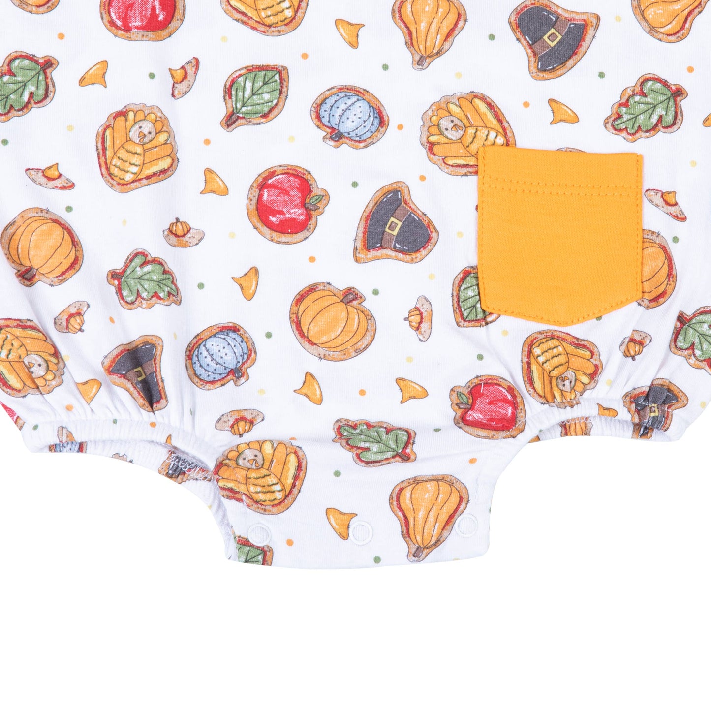 Gobble, Gobble Cookies Orange Printed S/S Boy Bubble