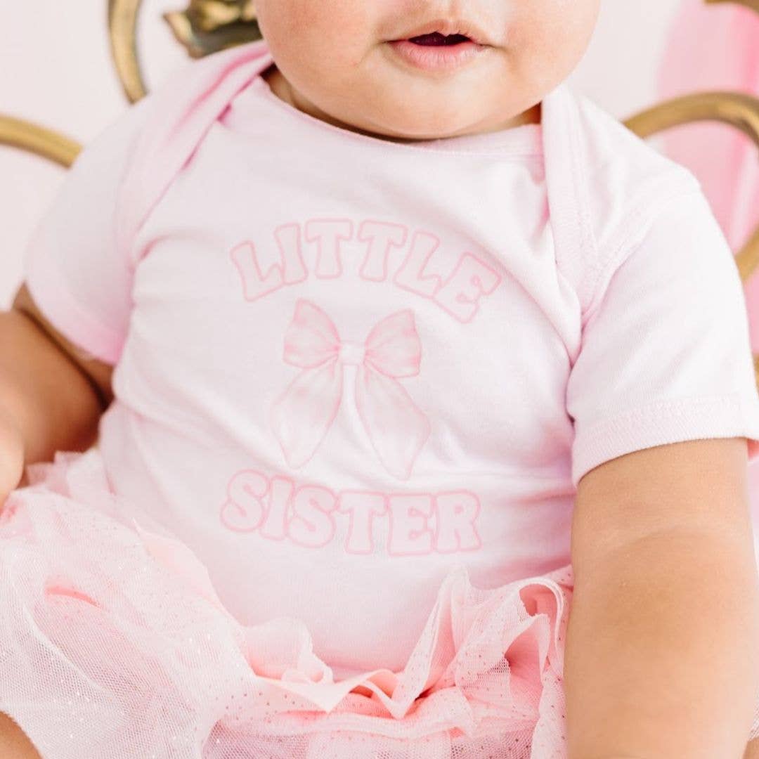 Little Sister Bow Short Sleeve Bodysuit