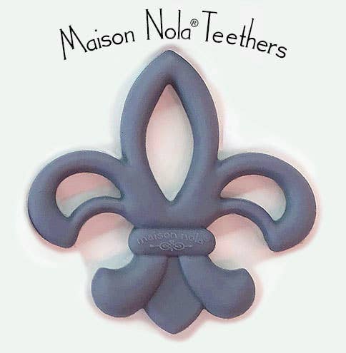FleurDeLis Silicone Baby Teether - Multiple Color Options