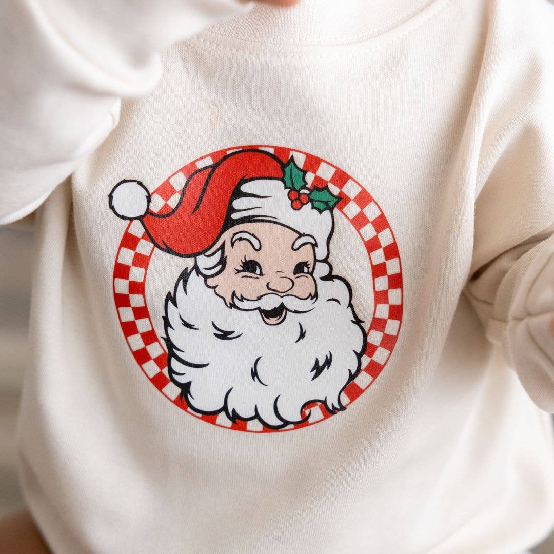 Retro Santa Long Sleeve Romper