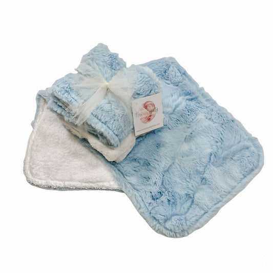 Burp Cloth Set- Classic Baby Blue