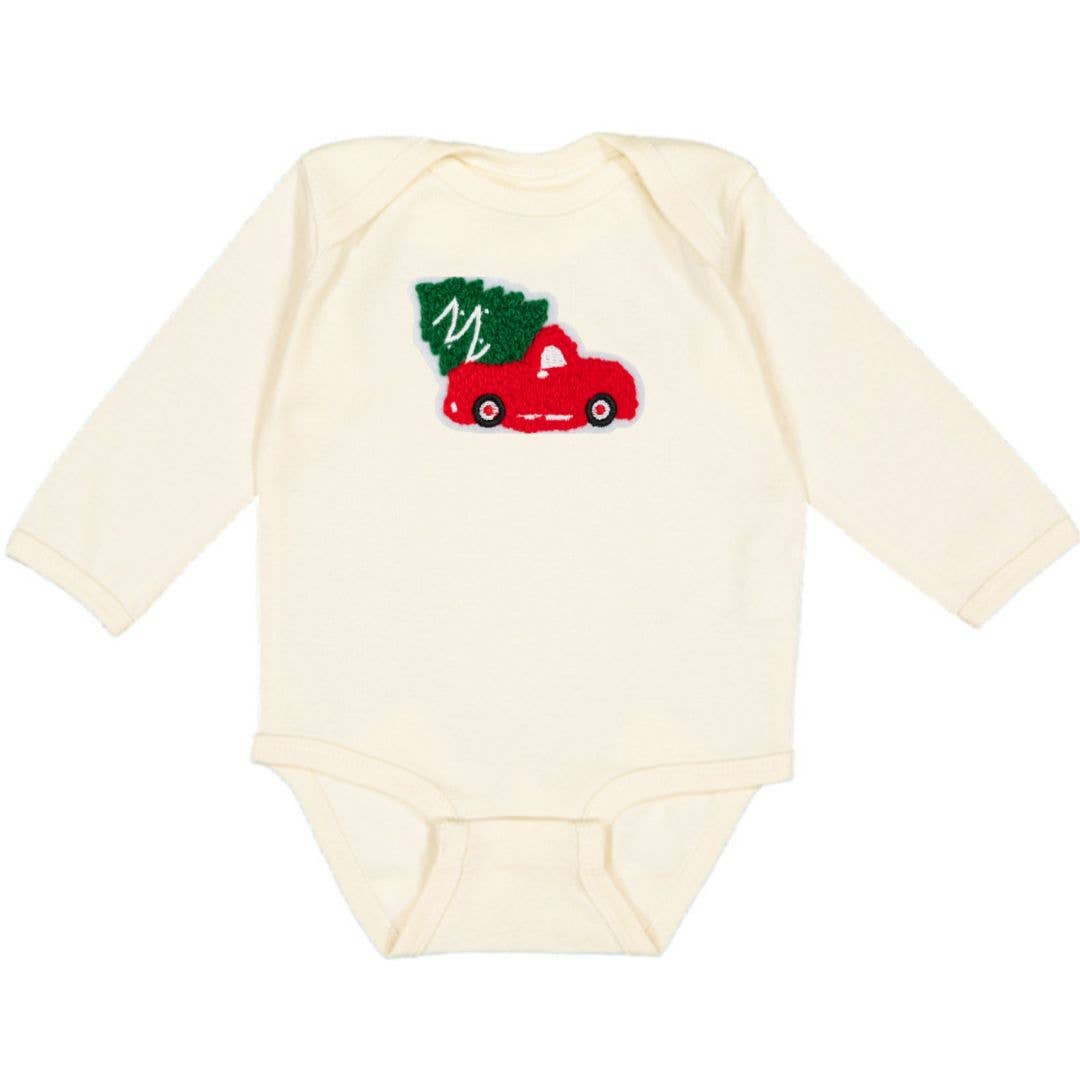 Christmas Truck Long Sleeve Bodysuit