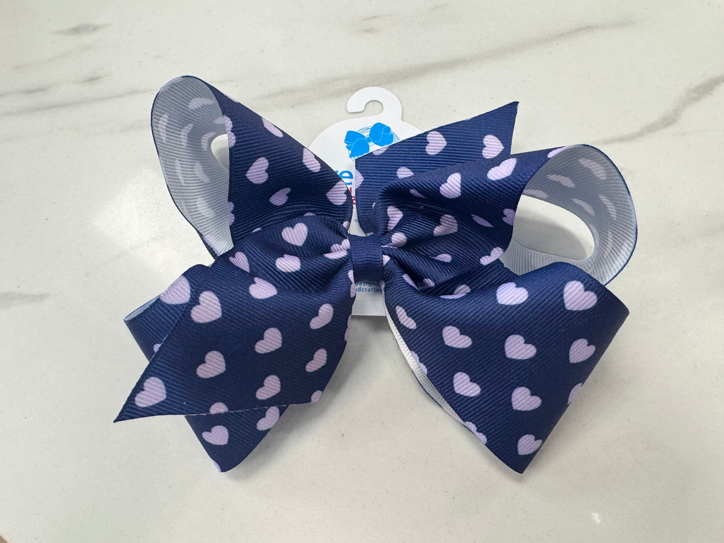 King Heart Print Bow