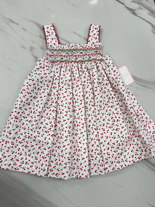 Smocked Cherry Print Sundress