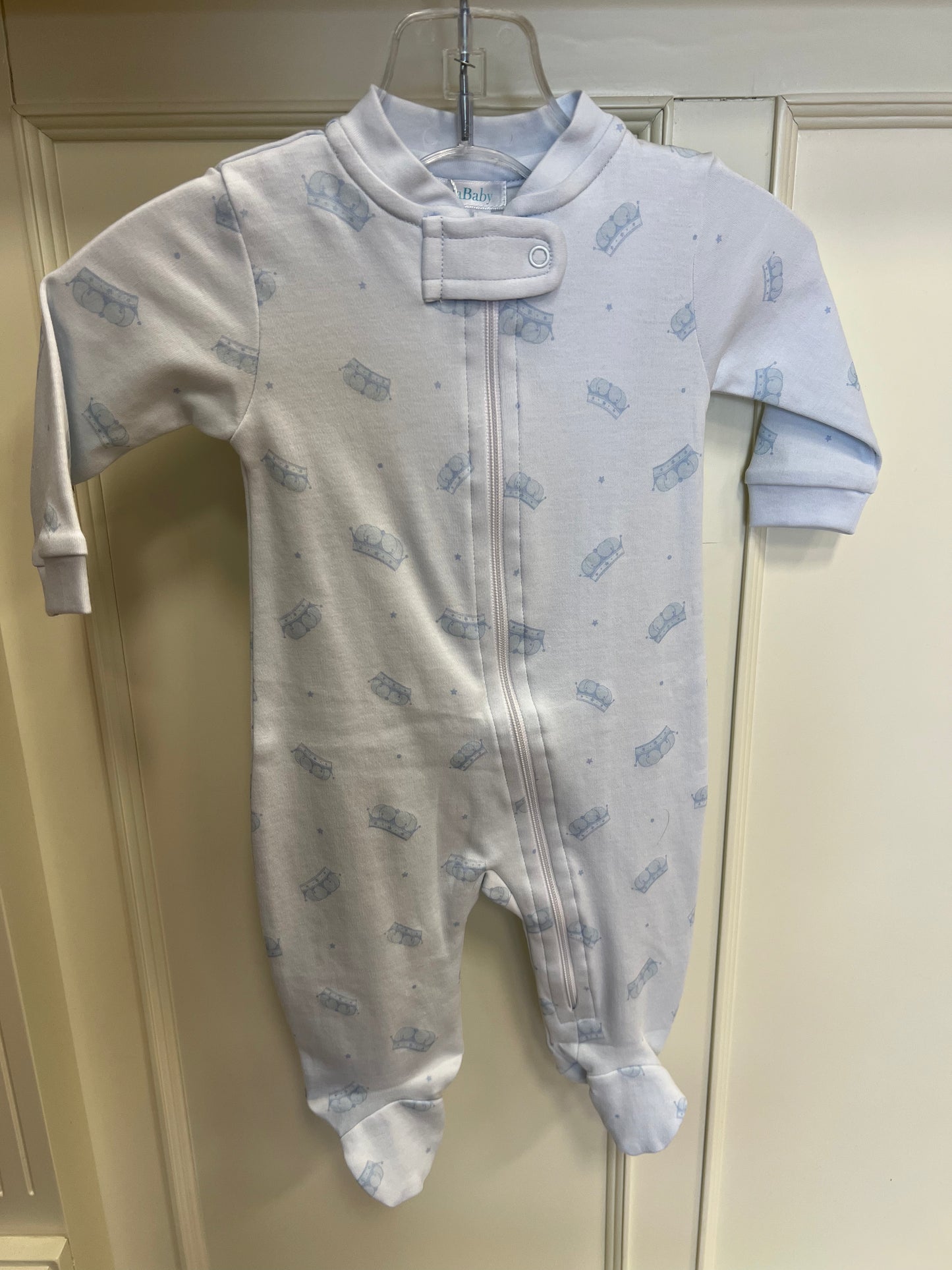 Little Prince Blue Zipper Footie