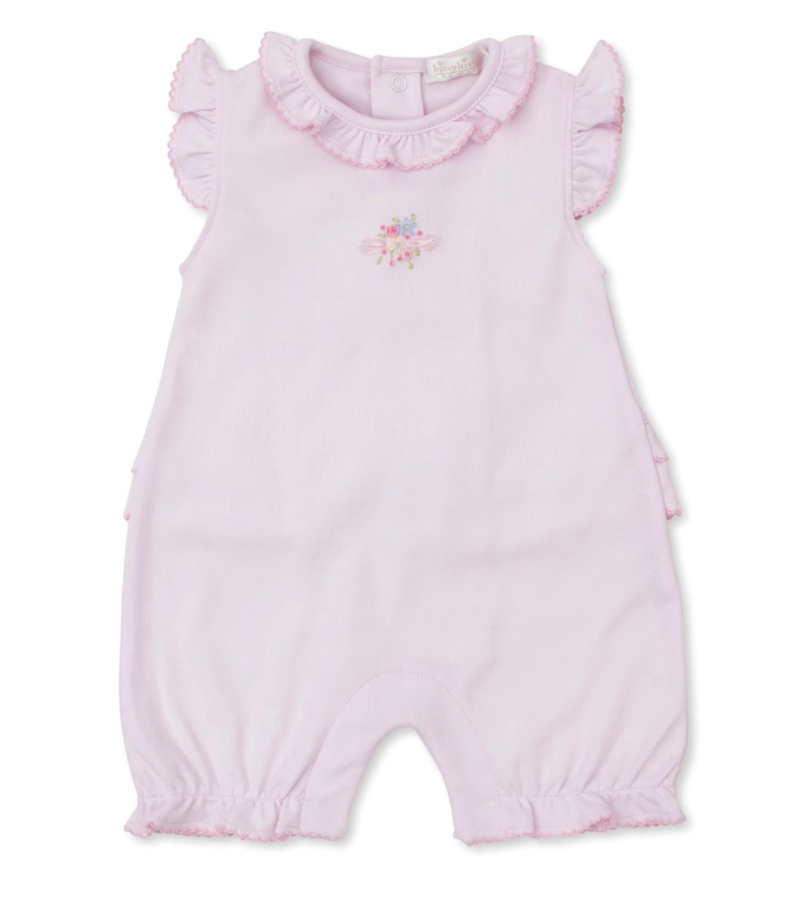 Kissy Kissy Hand Embroidered Blooming Sprays Pink Playsuit