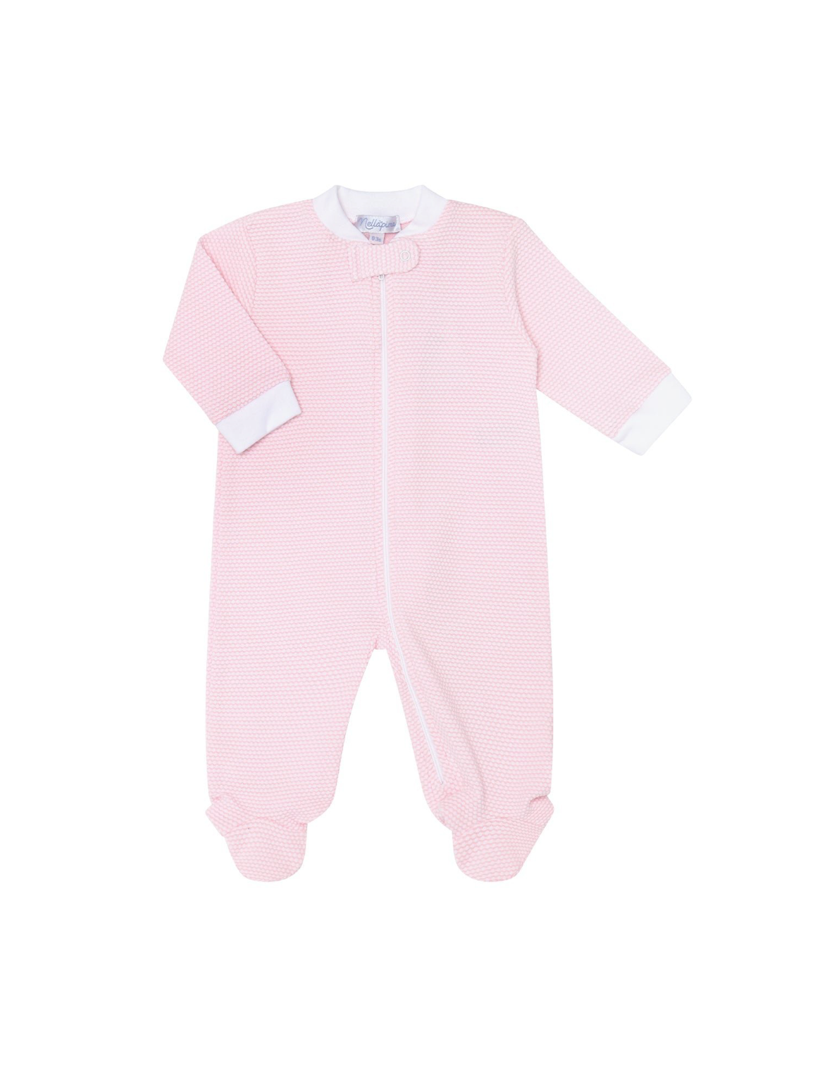 Pink Bubble Zipper Footie