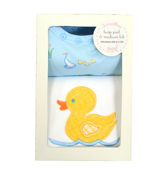 Duck Bib & Burp Box Set