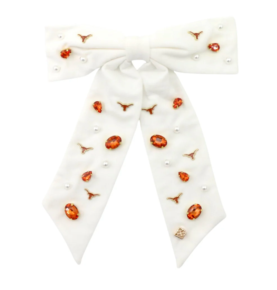 White University of Texas Bow Barrette