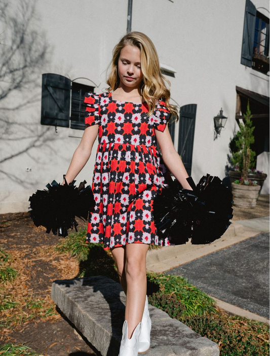 True Red Tie Dye Dress