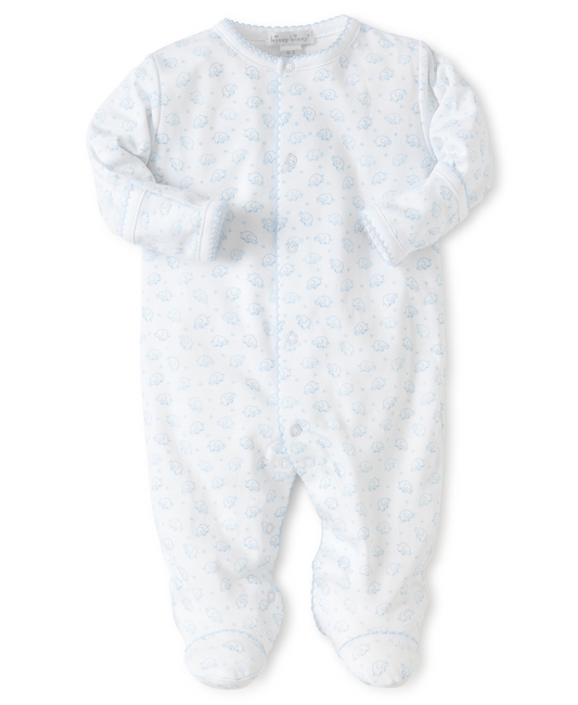 Kissy Kissy Ele-fun Print Footie - Blue