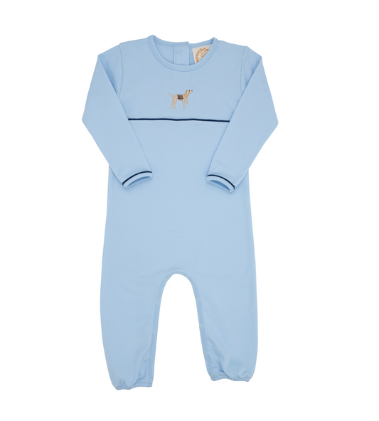 Long Sleeve Bradford Romper - Beale Street Blue