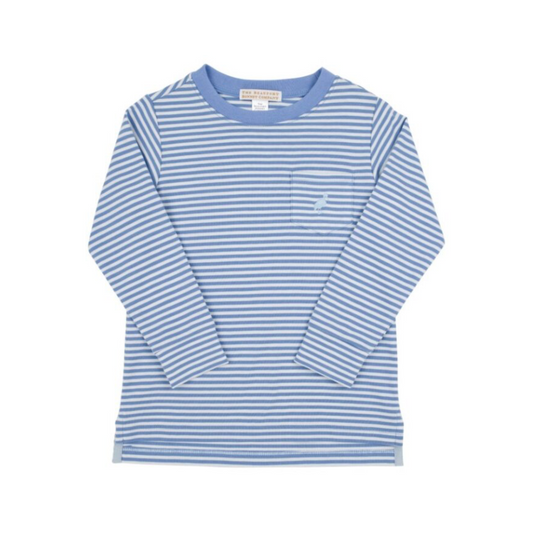 Long Sleeve Carter Crewneck Barbados Blue Stripe