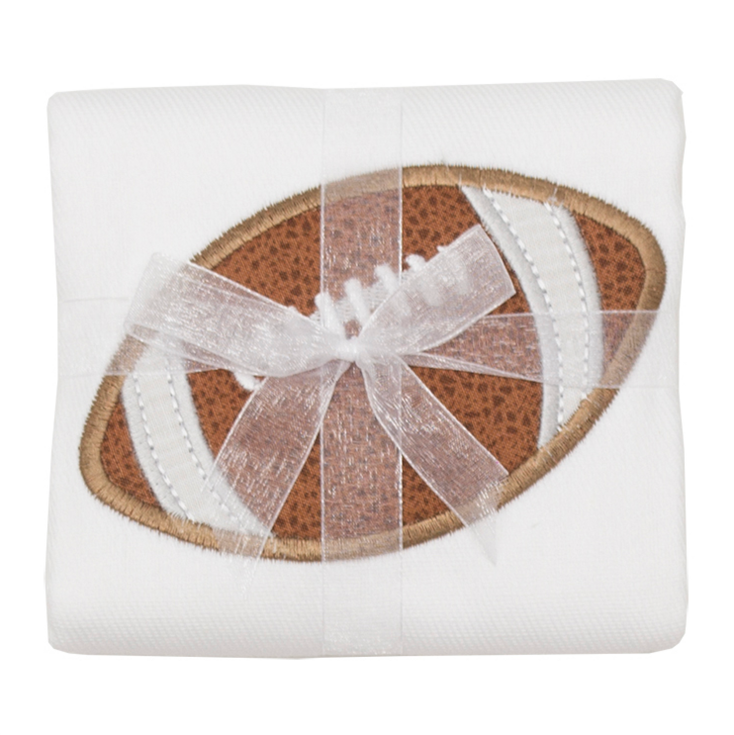 Football Applique Burp Pad