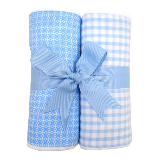 Blue Plane Set of 2 Fab Burps