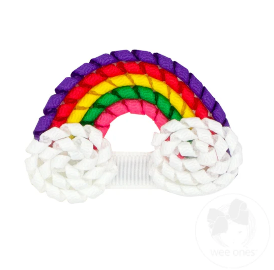 Rainbow Ribbon Hair Clip