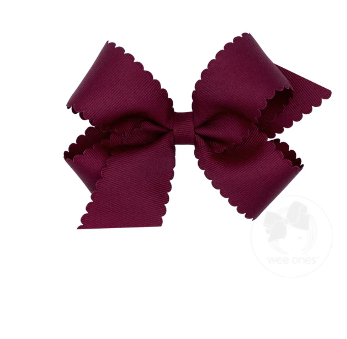 Wee Ones Medium Scalloped Edge Bow