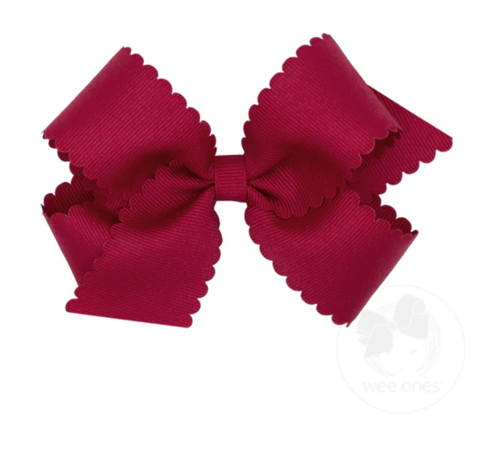 Wee Ones Medium Scalloped Edge Bow