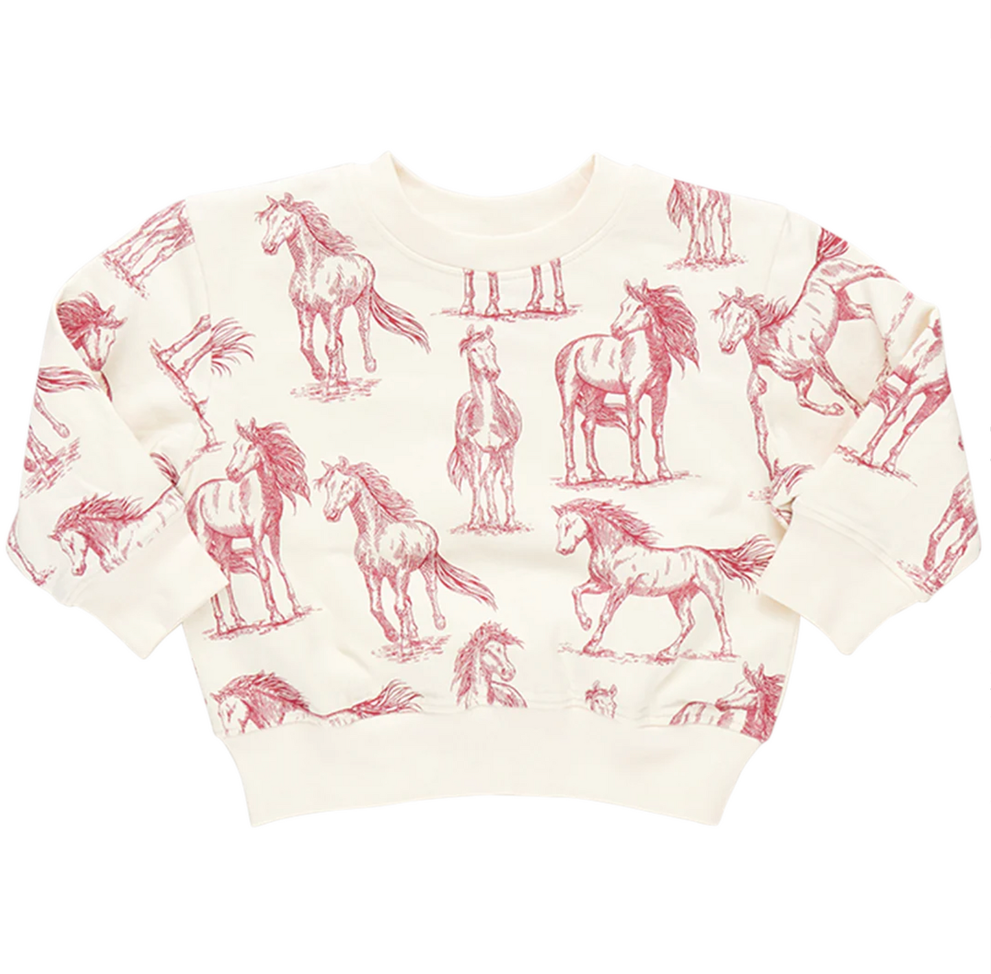 Vintage Rose Horses Sweatshirt