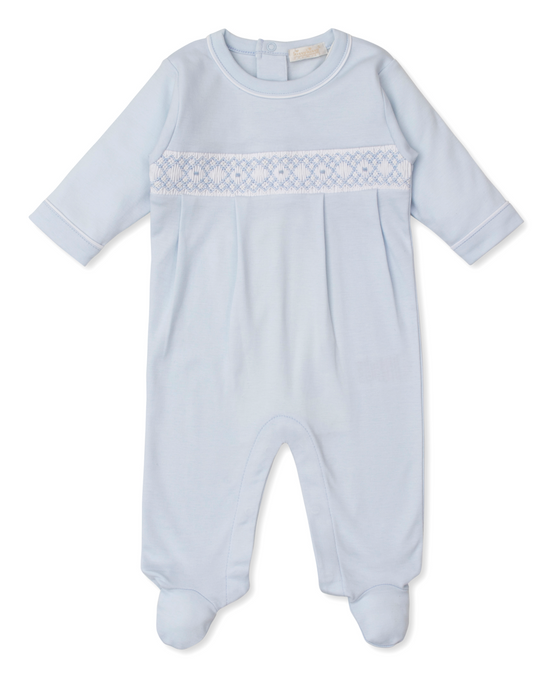 Kissy Kissy Boys Blue Footie with Smocking