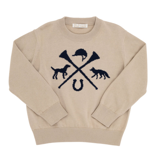 Isaac's Intarsia Sweater - Keeneland Khaki