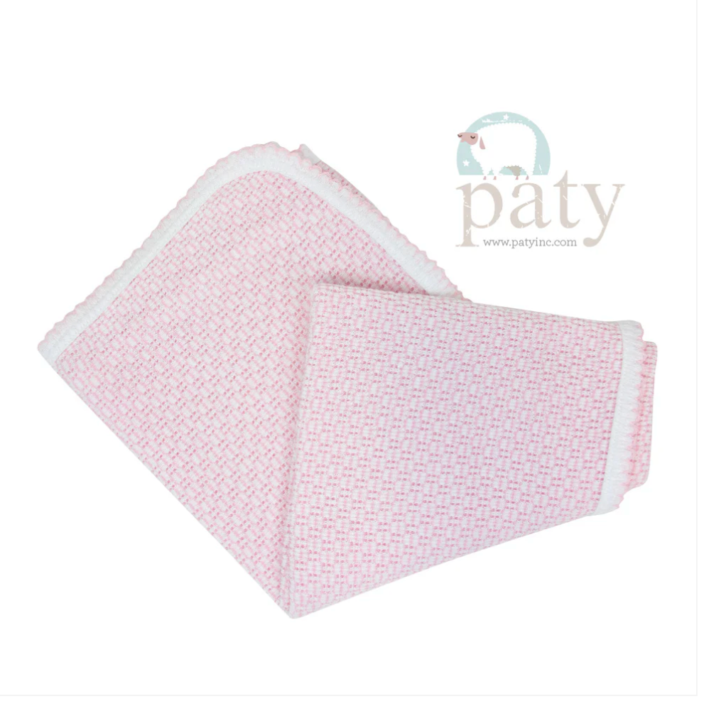 Paty Knit Receiving/Swaddle Blanket