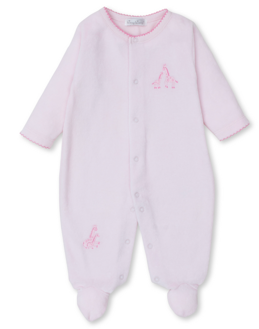 Kissy Kissy Girls Giraffe Velour Footie