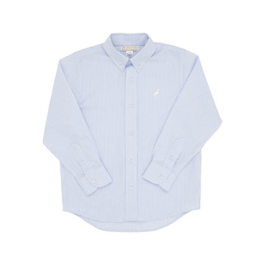 Dean's List Dress Shirt (Oxford) - Buckhead Blue Oxford Stripe