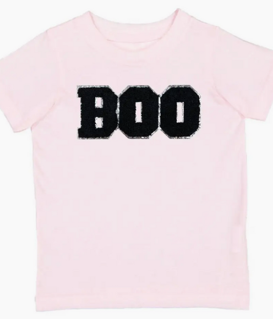 Boo Patch Halloween Short Sleeve Shirt