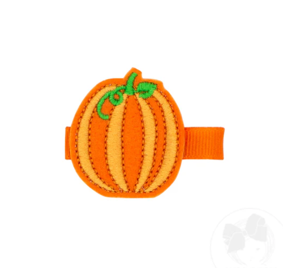 Harvest Pumpkin Felt Hair Clip