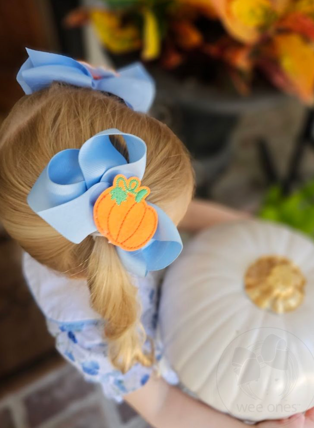 Harvest Pumpkin Felt Hair Clip