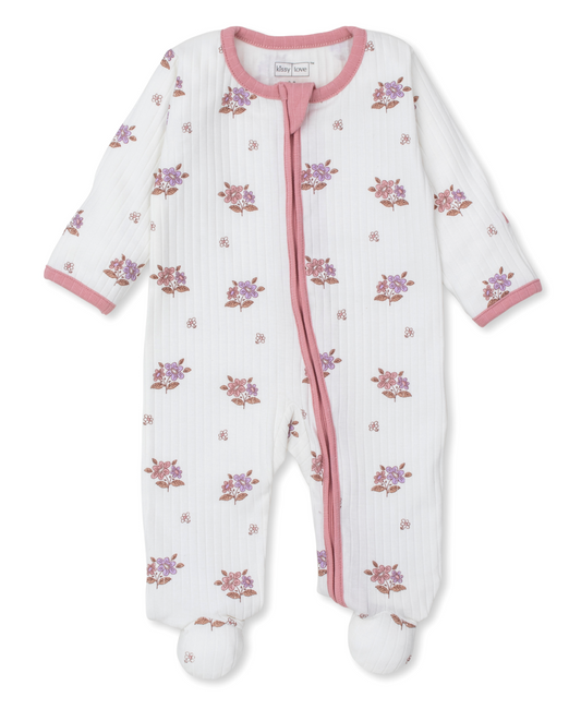 Kissy Kissy Pink Floral Zipper Footie