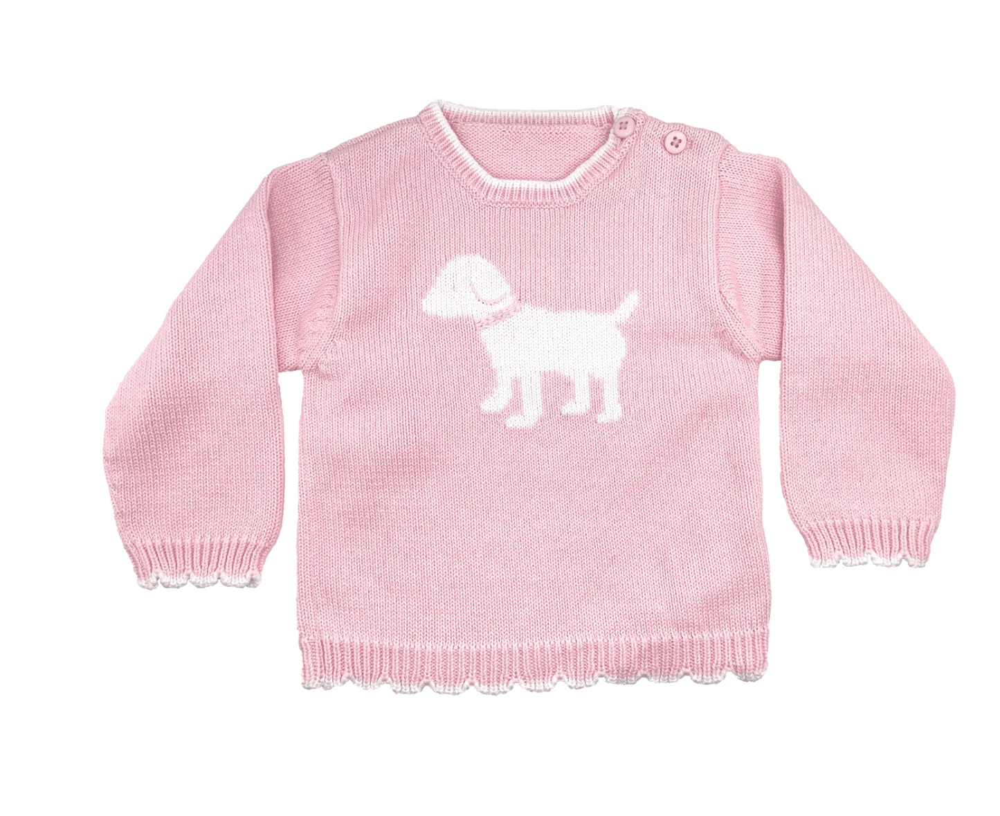 Dog Knit Pink Sweater