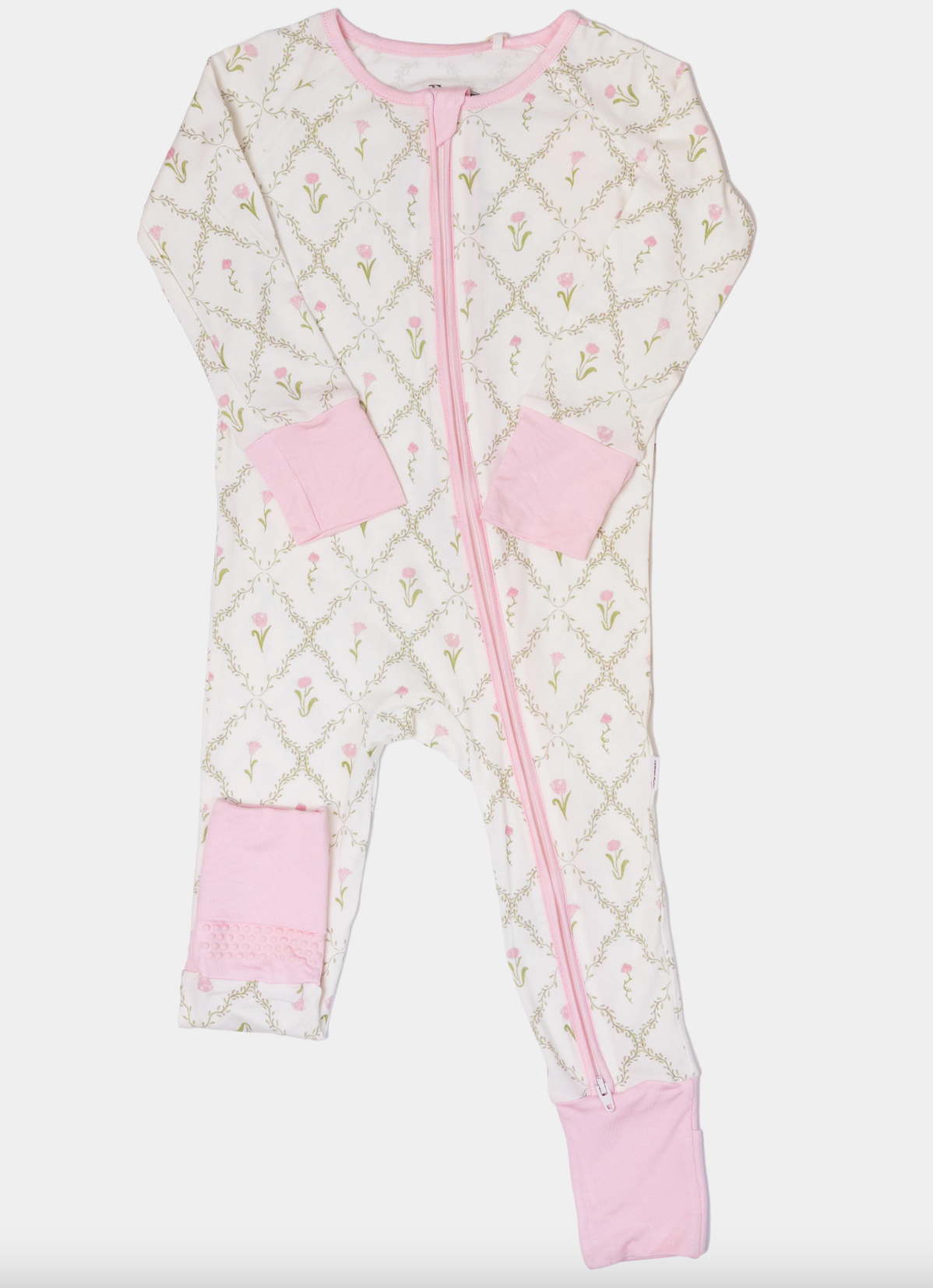 Flower Trellis Sleep Romper Zip