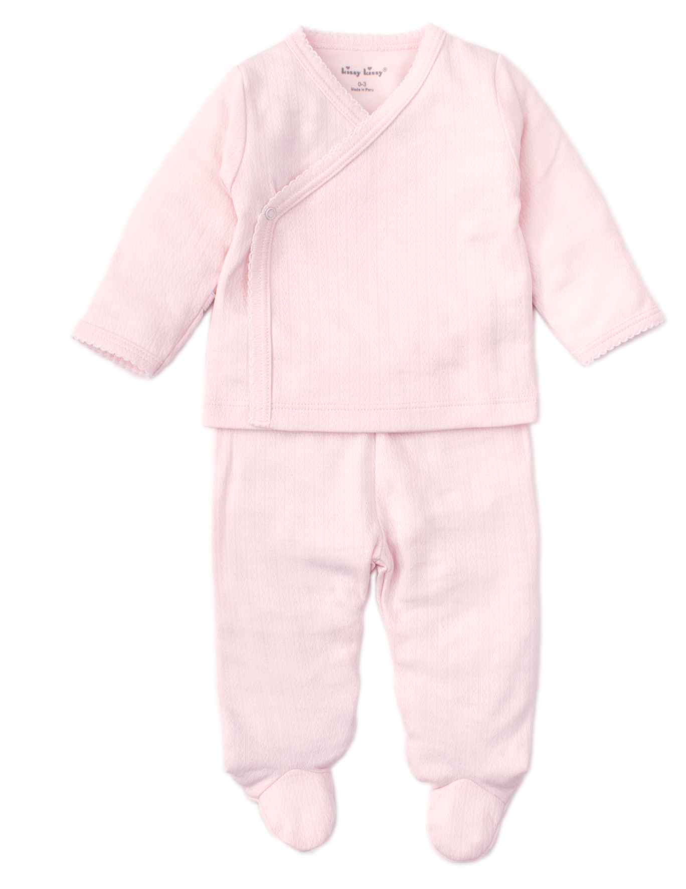 Kissy Kissy Cross Tee Pant Set- Pink