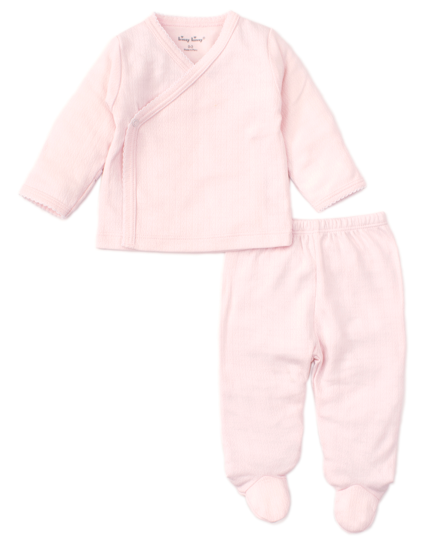 Kissy Kissy Cross Tee Pant Set- Pink