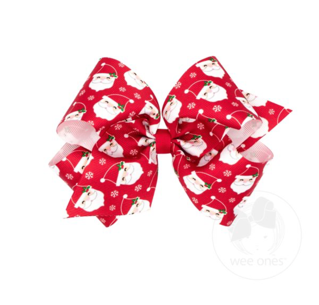 King Red Santa Bow