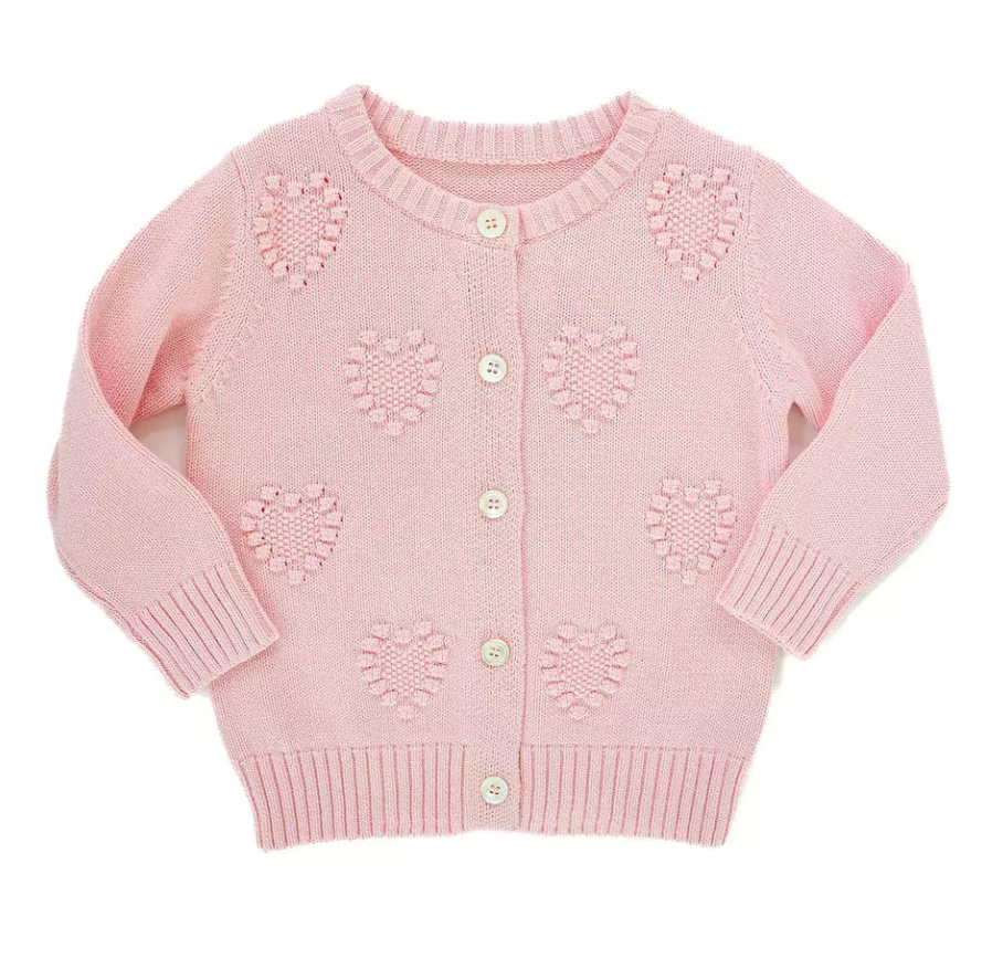 Ruth and Ralph Hearts Knit Cardigan