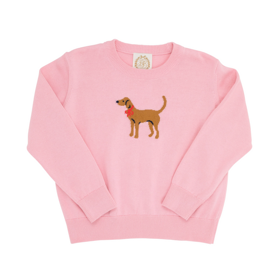 Isabelle's Intarsia Sweater - Hamptons Hot Pink