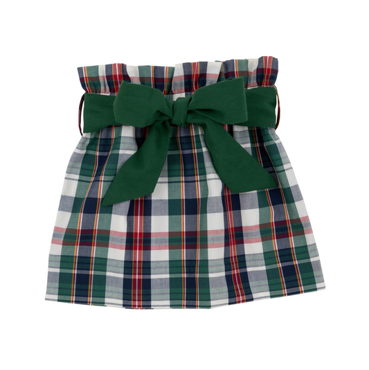 Beasley Bow Skirt - Field Park Plaid