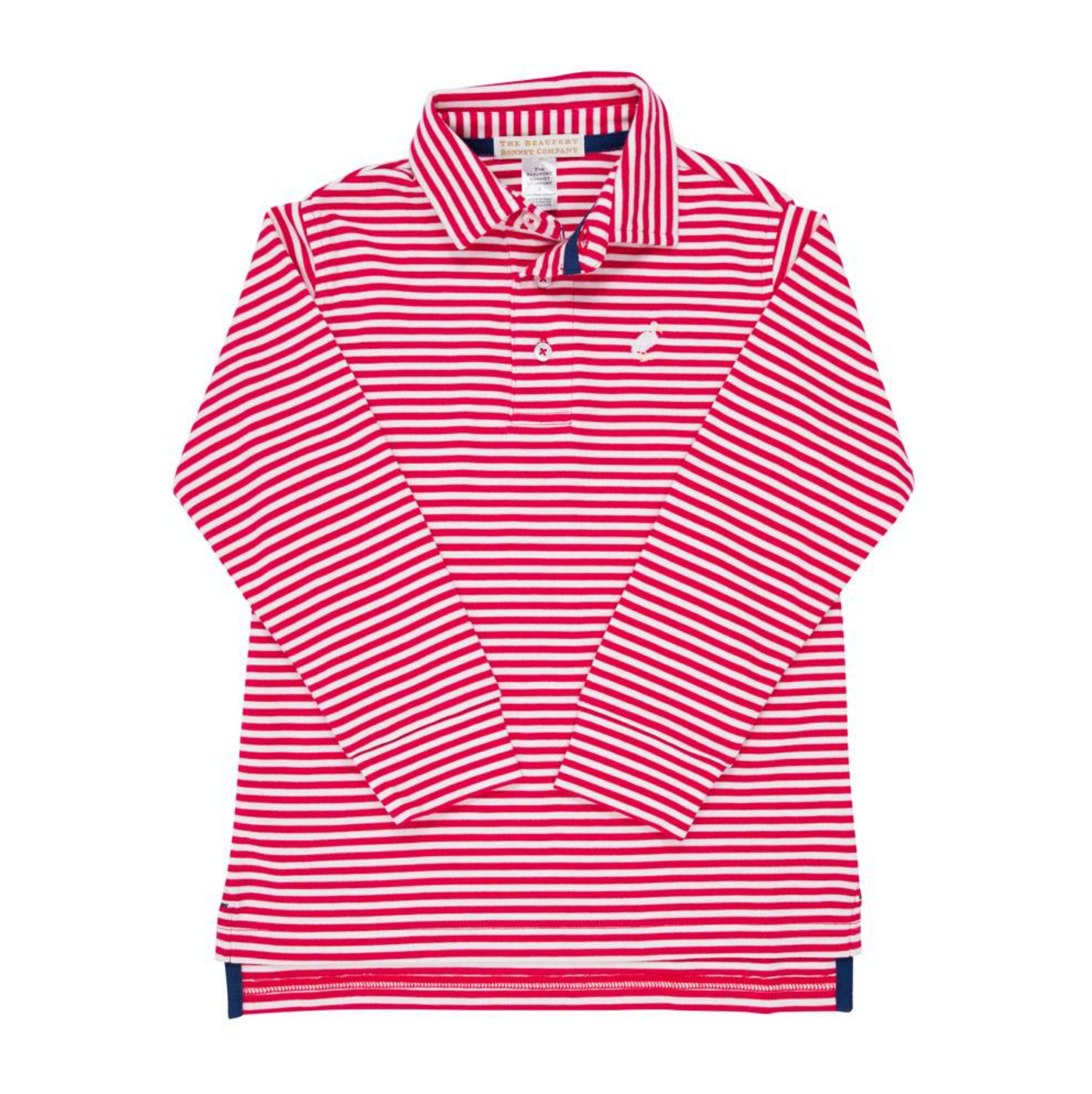 Long Sleeve Prim & Proper Polo - Richmond Red Stripe